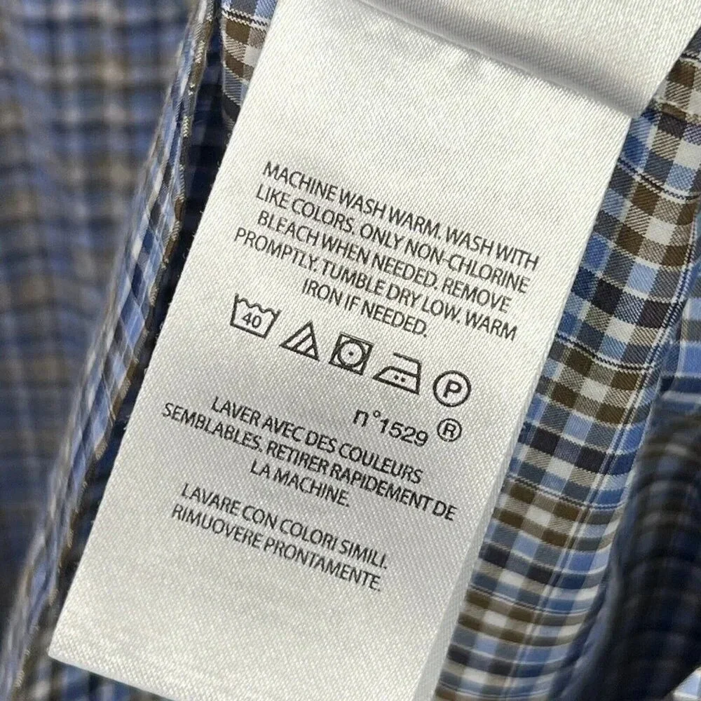 Ralph Lauren Blue Multicolor Button Down Dress Shirt Sz Large Stretch Cotton - Picture 7 of 7